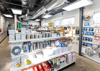 Advanced Welding Supply retail showroom featuring various equipment