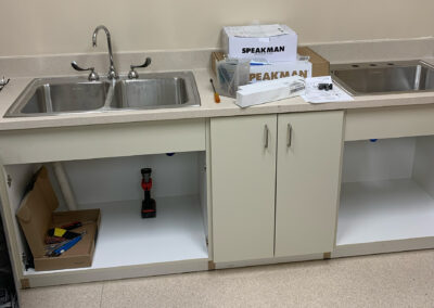 Sink installation at the Aurora West Bend facility