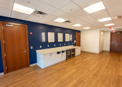 Children's Wisconsin Boardroom Renovation featuring a kitchenette