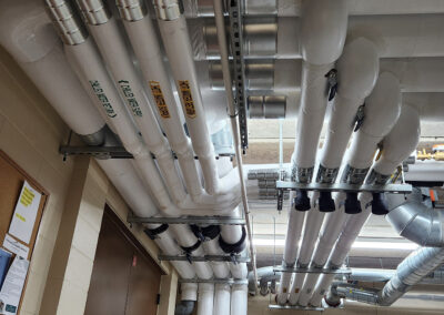 HVAC ceiling pipes from the Dickson Hollow project