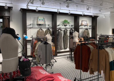 Interior retail space featuring women's clothing