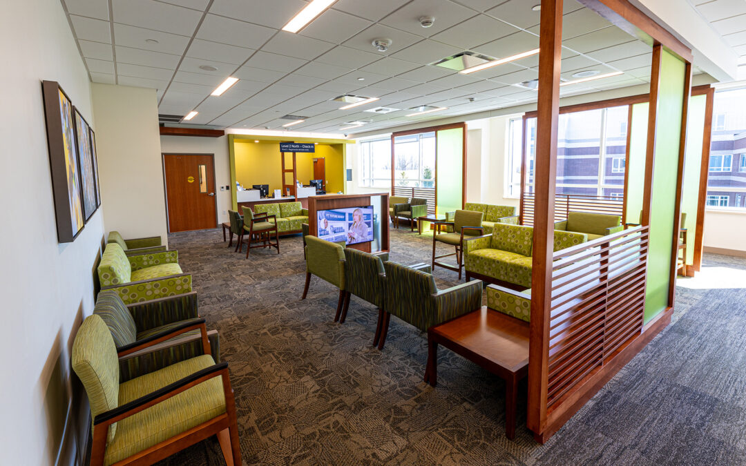 Waiting room for the Froedtert West Bend 2nd Floor Buildout project