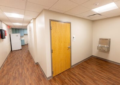 Hallways space, door, and drinking fountain at Aurora Sheboygan Sleep Lab