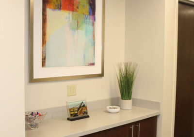 Shelving nook at Komatsu building