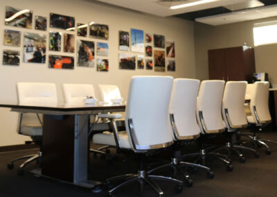 Conference room table and chairs at Komatsu