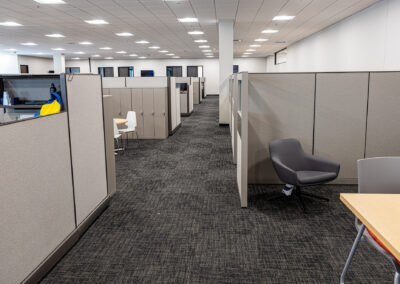 Employee cubicles at Westbrook MTE Tenant Buildout