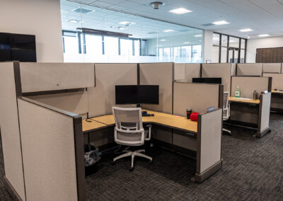 Employee cubicles at Westbrook MTE Tenant Buildout