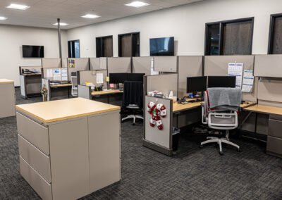 Employee cubicles at Westbrook MTE Tenant Buildout