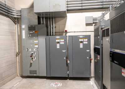 Electrical and HVAC units at Westbrook MTE Tenant Buildout