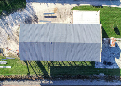 Aerial view of VisuSewer’s pre-engineered metal building