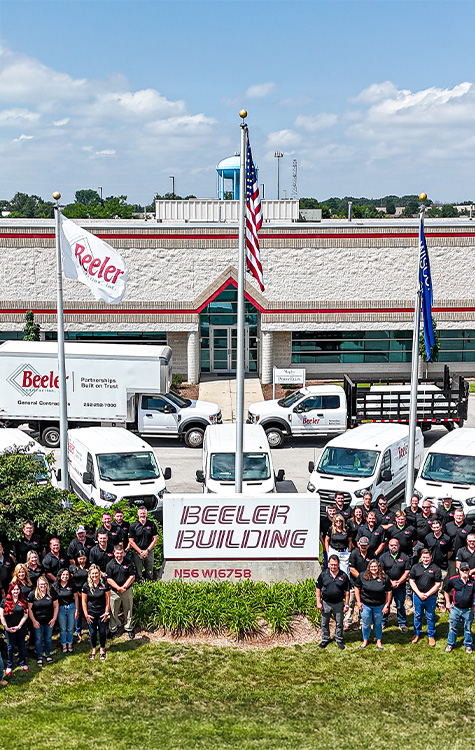Beeler_Home_CareerOps_NEW All Beeler employees in front of Beeler building