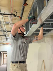 Cody Werner working on a project
