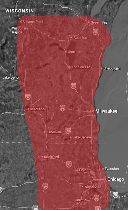 Beeler Construction service map